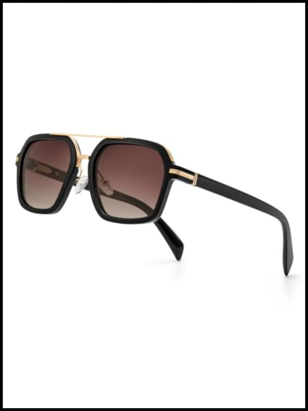 Polarized Aviator Sunglasses with Metal Top Bar for Driving Travel